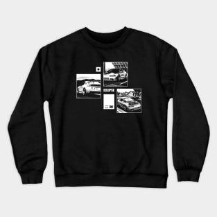 MITSUBISHI ECLIPSE D30 Black 'N White Archive (Black Version) Crewneck Sweatshirt